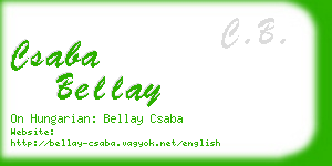 csaba bellay business card